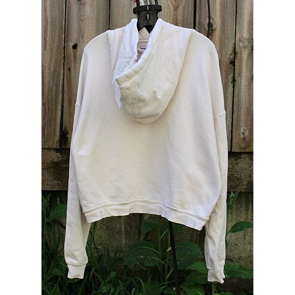 Re/Done - Love Struck Hoodie in Ivory, Medium - some flaws, READ - Picture 3 of 12
